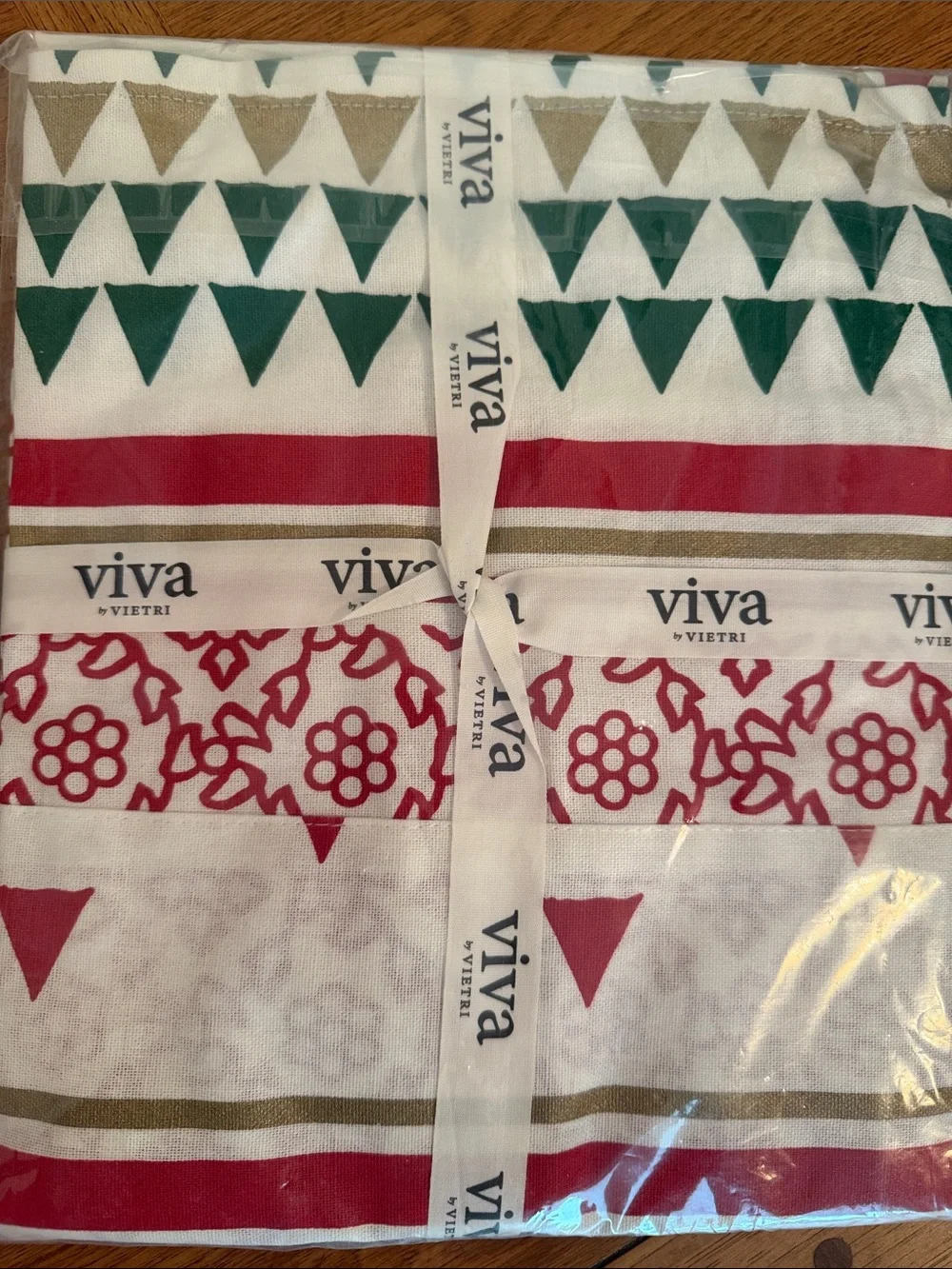 Viva by Vietri Red & Gold Holiday Tree Apron